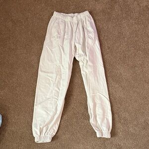 Brandy Melville Cream One-Size Joggers